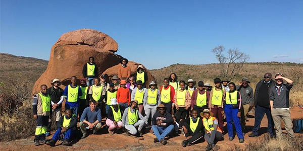 Wits students working in the field Wits students working in the field